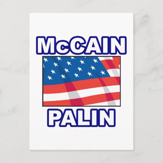McCain Palin Flag Briefkaart (Voorkant)