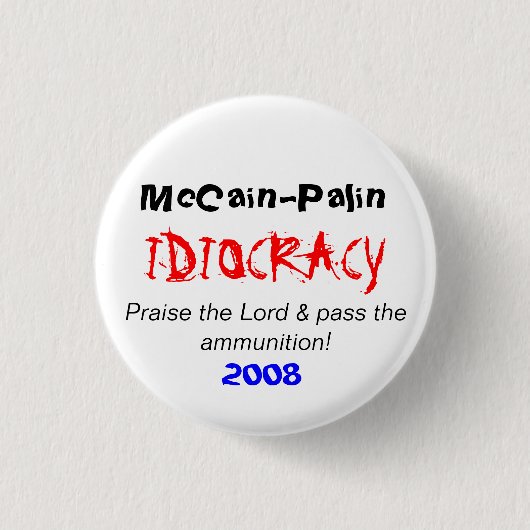McCain/Palin Ronde Button 3,2 Cm (Voorkant)
