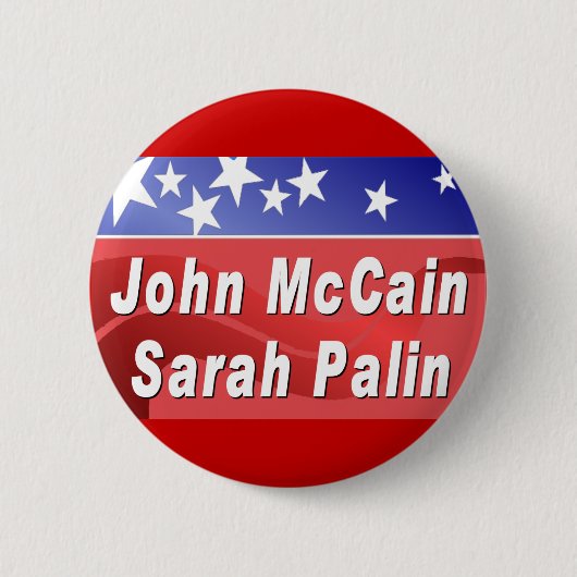 McCain / Palin Ronde Button 5,7 Cm (Voorkant)