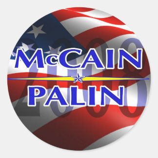 Mccain Palin-Stickers Ronde Sticker