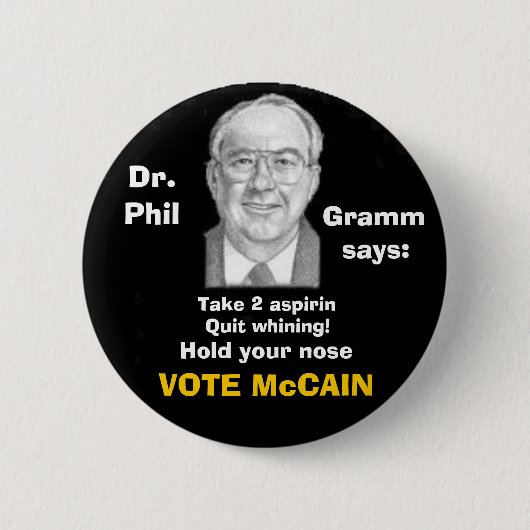 McCain/ Phil Gramm Button (Voorkant)