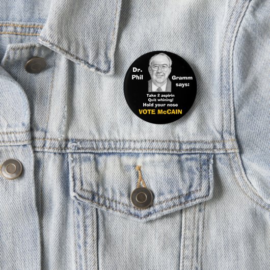 McCain/ Phil Gramm Button (In situ)