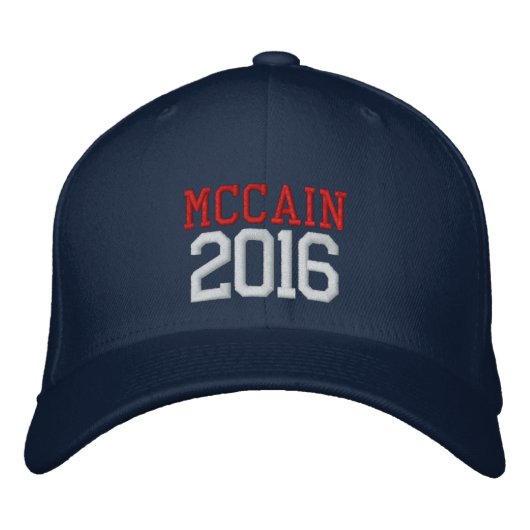 McCain President 2016 Geborduurde Pet (Voorkant)