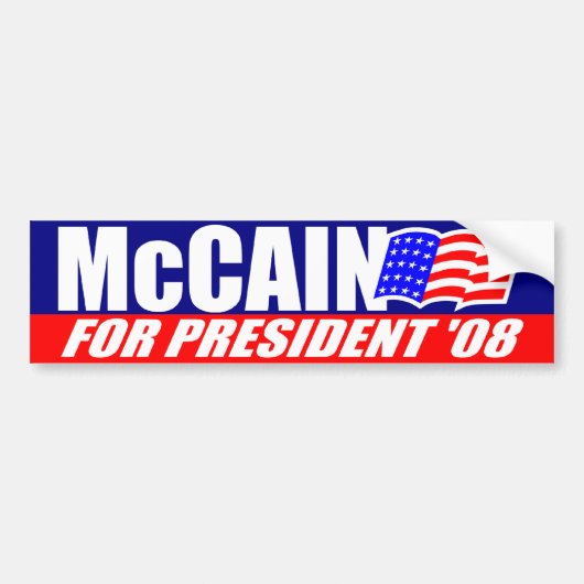 McCain voor de Bumpersticker van President 2008 (Voorkant)