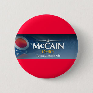McCain voor Ohio Ronde Button 5,7 Cm
