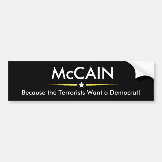 McCAIN voor President Bumpersticker (Voorkant)