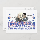 McCain vs Obama 2008 Briefkaart (Voorkant / Achterkant)