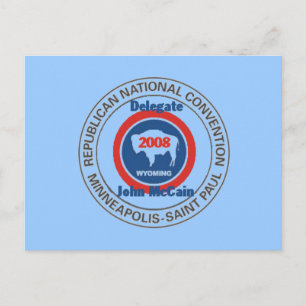 McCain WYOMING RNC-Briefkaart Briefkaart