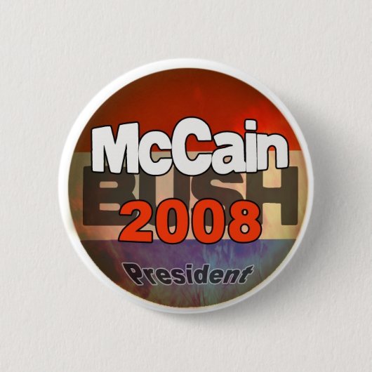 McCainBush Ronde Button 5,7 Cm (Voorkant)