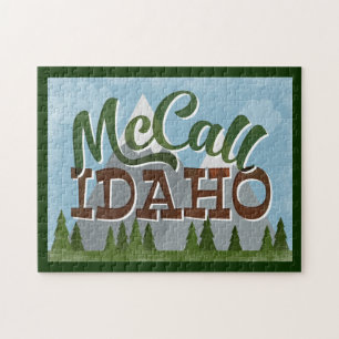 McCall Idaho Fun Retro Snowy Mountains Legpuzzel