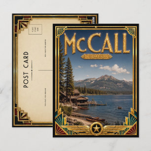 McCall Idaho Vintage Art Deco Gouden Tijdperk Briefkaart