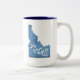 McCall Idaho Wood Grain Tweekleurige Koffiemok