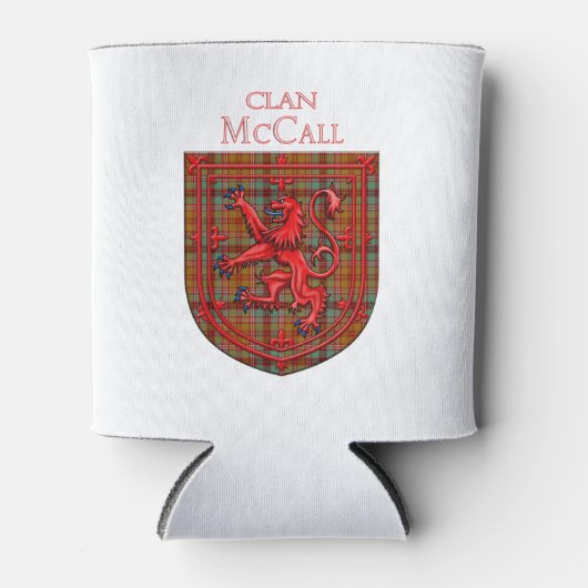 McCall Tartan Scottish Pset Lion Rampant Blikjeskoeler (Voorkant)