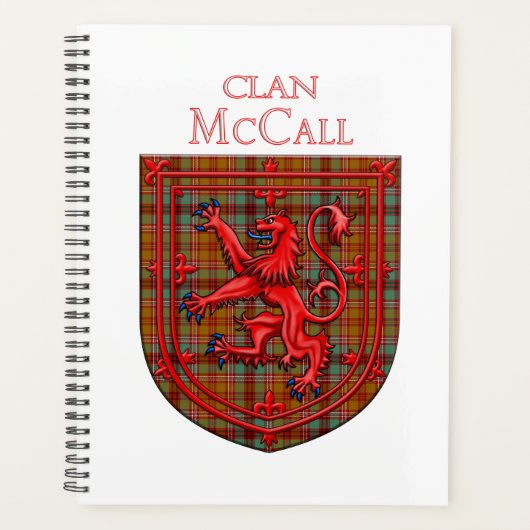 McCall Tartan Scottish Pset Lion Rampant Planner (Voorkant)