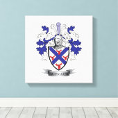 McCallum Family Crest Coat of Arms Canvas Afdruk (Insitu (Houten vloer))