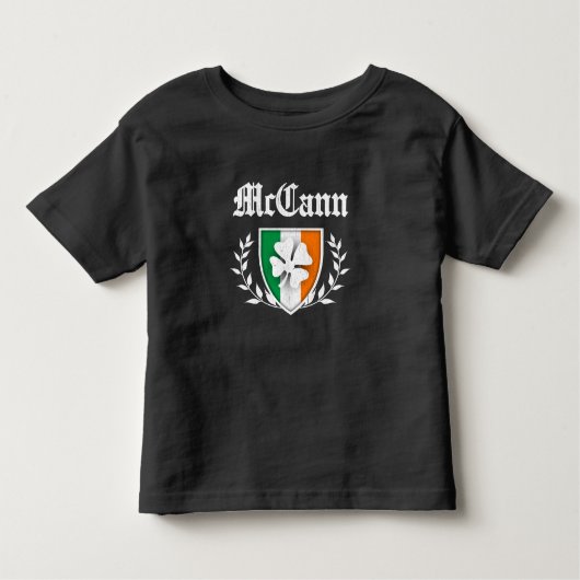 McCann Family Shamrock Crest ( nood) Kinder Shirts (Voorkant)