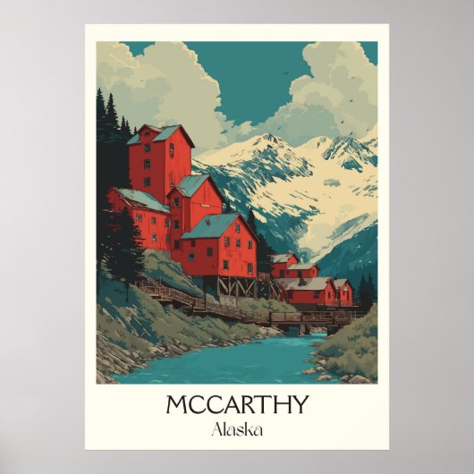 McCarthy Alaska Historic Copper Town Poster (Voorkant)