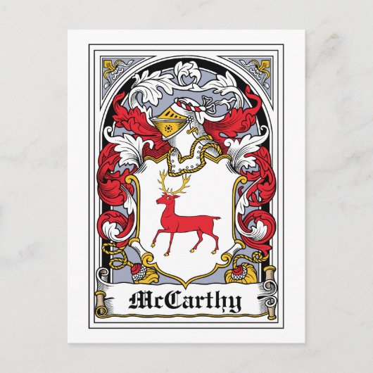 McCarthy Family Crest Briefkaart (Voorkant)