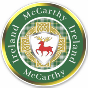 McCarthy Shield en Celtic Cross gepersonaliseerd Sticker