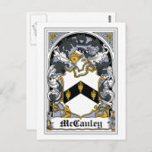 McCauley Family Crest Briefkaart (Voorkant / Achterkant)