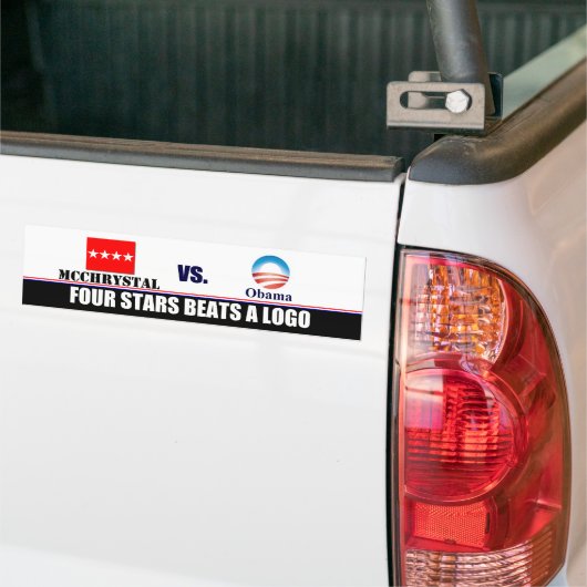 McChrystal vs. Obama Bumpersticker (Op Truck)