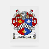 McClintock Family Crest Acryl Bord (Voorkant)