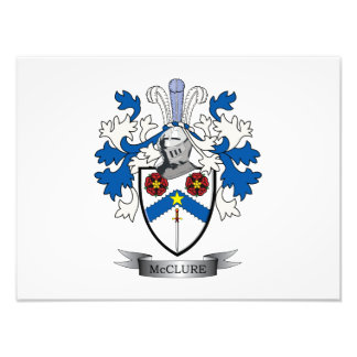 McClure Family Crest Coat of Arms Foto Afdruk