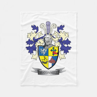 McConnell Family Crest Coat of Arms Fleece Deken