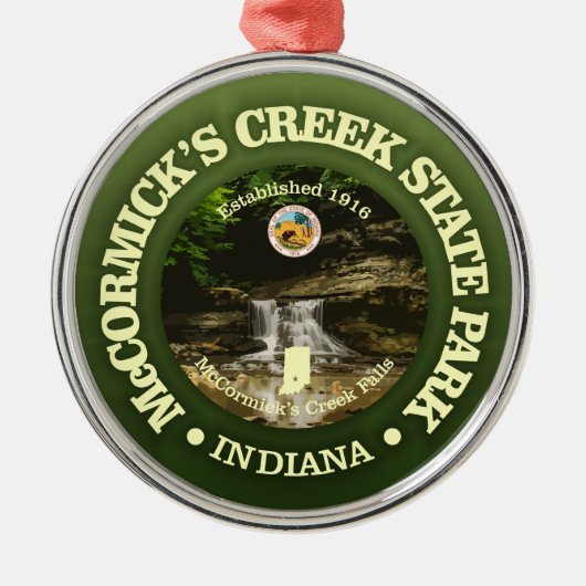 McCormick's Creek SP Metalen Ornament (Voorkant)