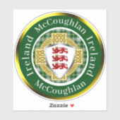 McCoughlan Shield & Celtic Cross gepersonaliseerd Sticker (Vel)