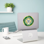 McCoy Schild & Keltisch Kruis Persoonlijk Sticker (Laptop op bureau)