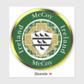 McCoy Shield & Celtic Cross Personalized Sticker (Vel)