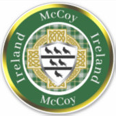 McCoy Shield & Celtic Cross Personalized Sticker (Voorkant)
