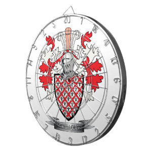 McCulloch Family Crest Coat of Arms Dartbord