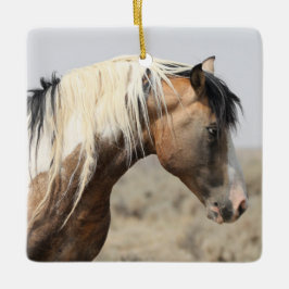 McCullough Peaks Traveler Wild Horse Ceramic Ornam Keramisch Ornament