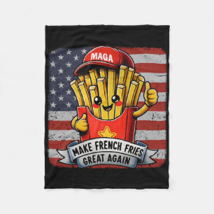 Mcdon Grappige Donald Trump Franse Frites Koken Fleece Deken