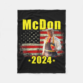 Mcdon Grappige Donald Trump Franse Frites Koken Fr Fleece Deken