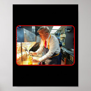Mcdon Grappige Donald Trump Franse Frites Koken Fr Poster