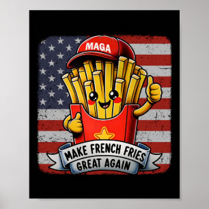 Mcdon Grappige Donald Trump Franse Frites Koken Fr Poster