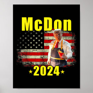 Mcdon Grappige Donald Trump Franse Frites Koken Fr Poster