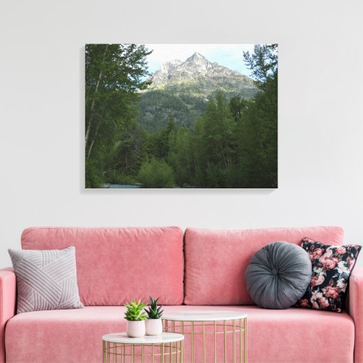 McDonald Creek in Glacier National Park Canvas Afdruk (Insitu (Woonkamer))