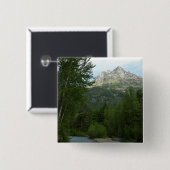 McDonald Creek in Glacier National Park Vierkante Button 5,1 Cm (Voorkant /achterkant)