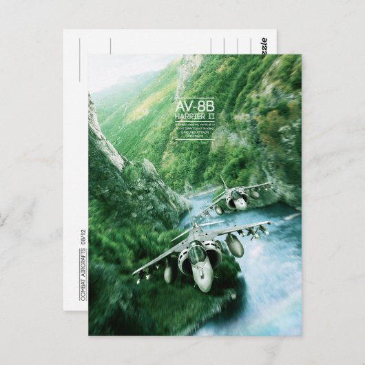 McDonnell Douglas AV-8B Harrier II briefkaart (Voorkant / Achterkant)