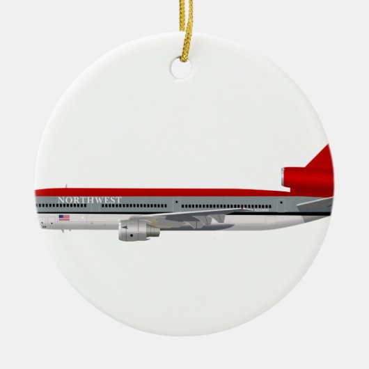 McDonnell Douglas DC-10 Northwest N234NW Keramisch Ornament (Voorkant)