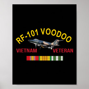 McDonnell F-101 Voodoo Vietnam Veteraan RF-101 Voo Poster