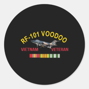 McDonnell F-101 Voodoo Vietnam Veteraan RF-101 Voo Ronde Sticker