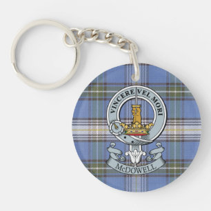 McDowell Crest + Tartan Circle Sleutelhanger