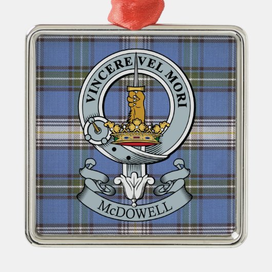 McDowell Crest + Tartan Premium Ornament (Voorkant)