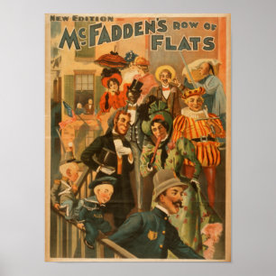 McFadden's rij flats nieuwe editie Theater Poster