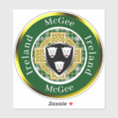 McGee Shield & Celtic Cross gepersonaliseerd Sticker (Vel)